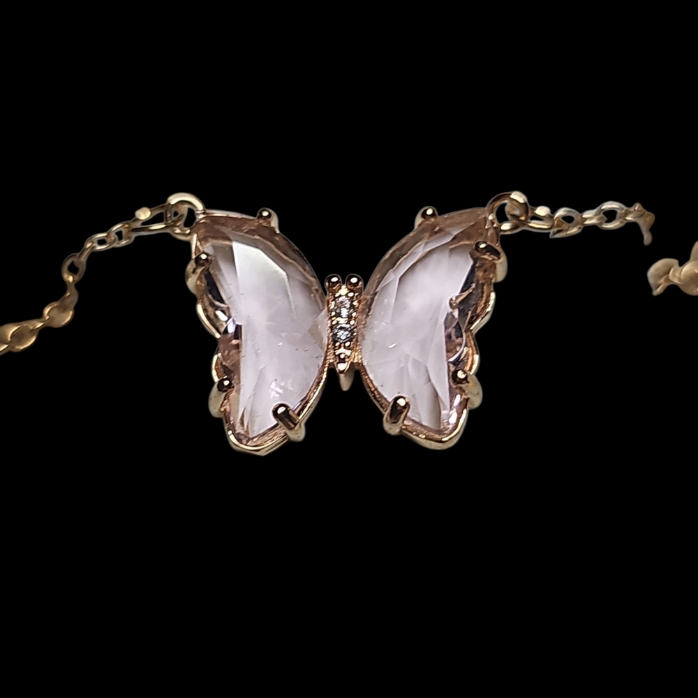 Ardene Gold and Pink Elegant Necklace